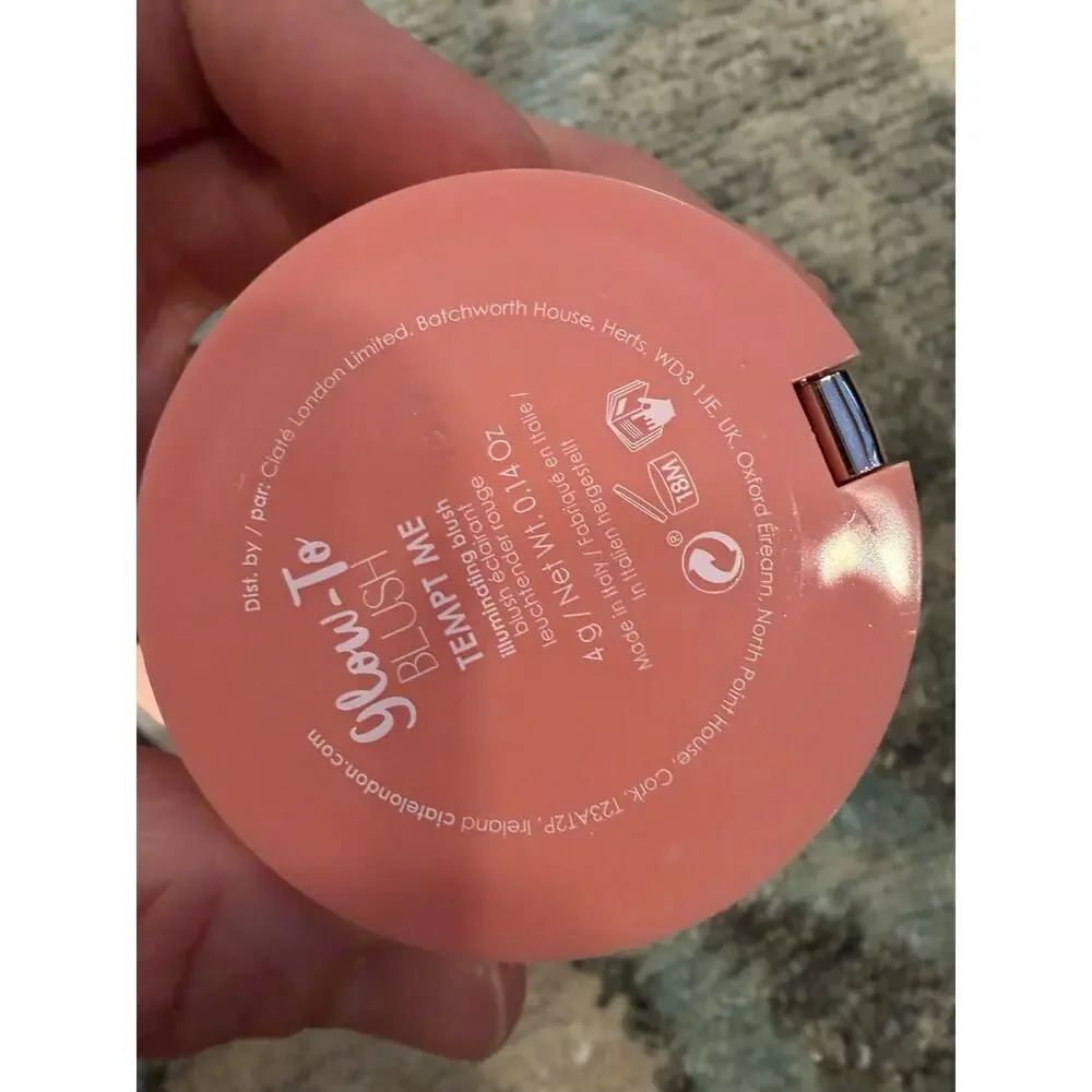 Ciate London Glow To Blush Vegan Illuminating Blush In Tempt Me NIB NEW $25